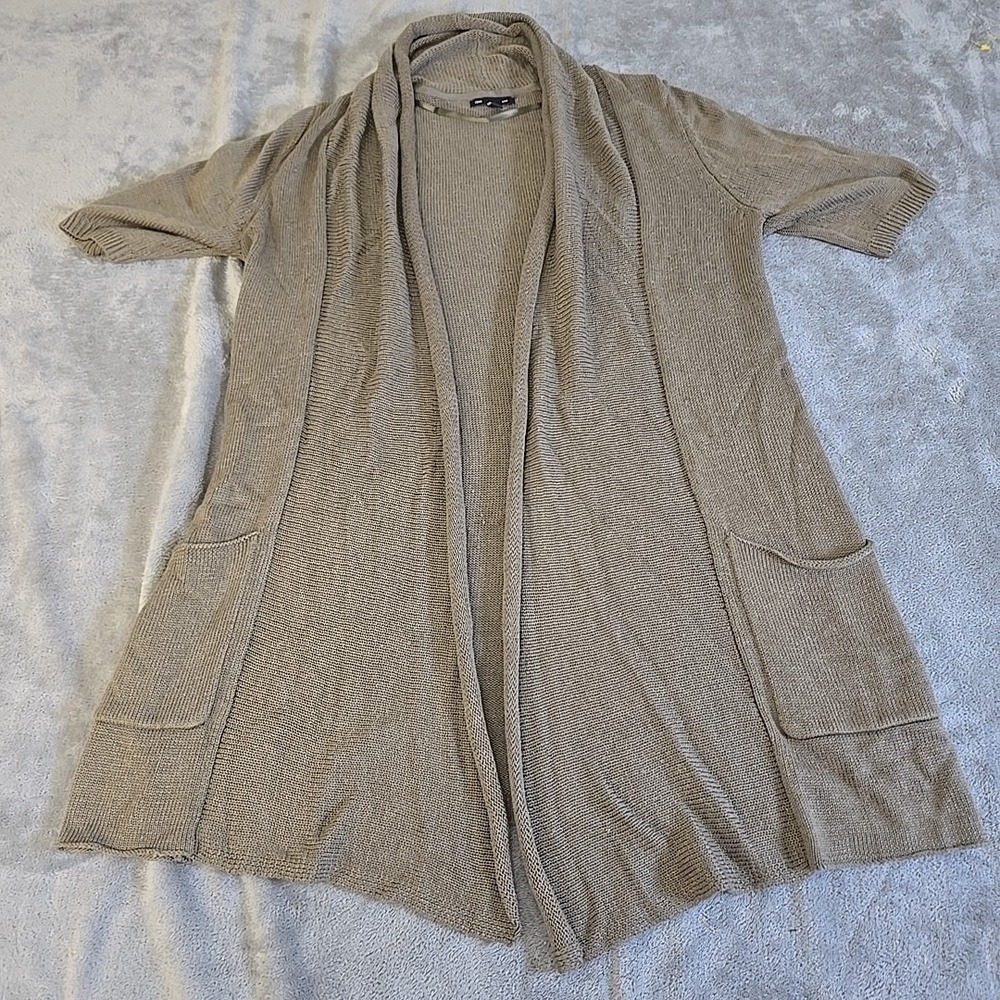 GAP Sweater Womens Medium Tan Open Front Cardigan Casual Workwear Classicore